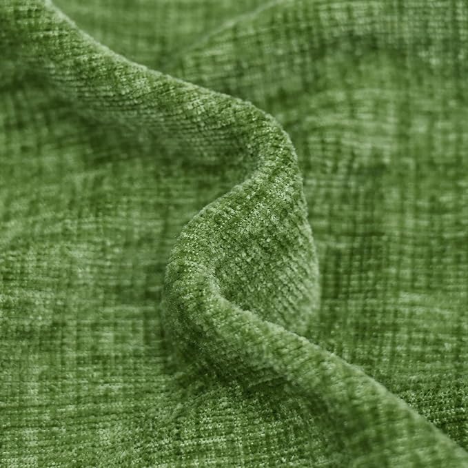 CaliTime Throw Pillow Covers Decorative 18 X 18 Inches Pack of 2 Cozy Chenille Cushion Cases for Couch Sofa Bed Living Room Home Forest Green