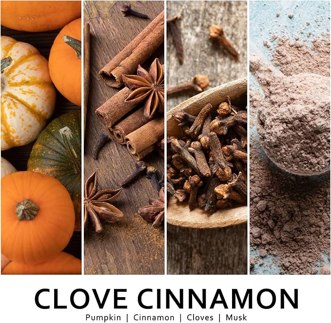 Cinnamon Fall Candles for Home Scented Natural Soy Wax Non Toxic Birthday Candle Scented Candles 40 Hours Bruning 9oz Aromatherapy Candle Gifts for Women Halloween Birthday Thanksgiving