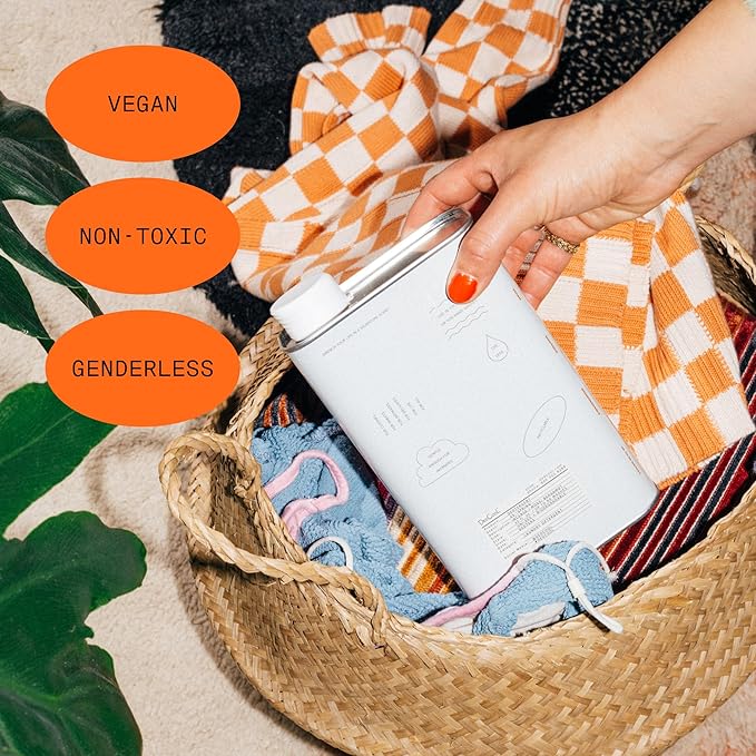 DedCool Liquid Laundry Dedtergent (Milk, 32 fl oz) Luxurious Fragrance, Scented, Removes Stains, Ideal for 60 Washes, Infused with Natural Essential Oils, Vegan, Non-Toxic, Cruelty & Dye Free