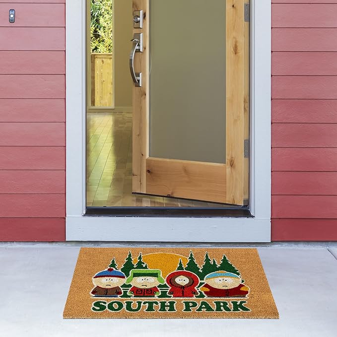 Gertmenian Coir Doormat - 2x3 Welcome Mat (2-Pack), Ideal for High Traffic Areas in Front Door, Garage, Entryway - South Park Gang/South Park Blocks, 80010