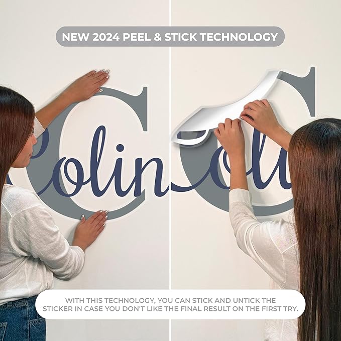 Custom Stickers Name Wall Decor I Personalized Name Sign for Room Decor | Multiple Custom Name & Initial I Decal for Baby Girl Nursery Decor I Nursery Wall Decal for Baby (C. Pink Sky)