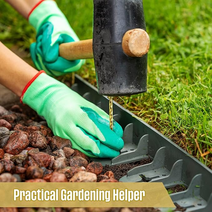 200 Pcs Metal Nails 8 Inch Artificial Spikes Galvanized Spiral Landscape Stakes Edging Spikes Garden Stakes for Fake Landscaping Grass Ground Lawn(Gold)