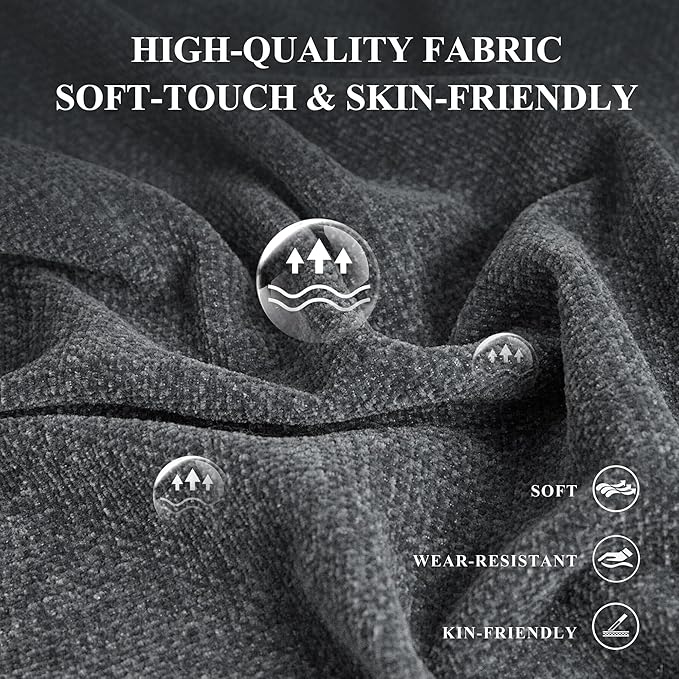 COLAMY Fabric Round Storage Ottoman with Reversible Tray Lid – Multi-Functional Footrest, Hidden Storage, Sturdy & Stylish Small Coffee Table for Living Room, Bedroom, or Entryway(Dark Grey)