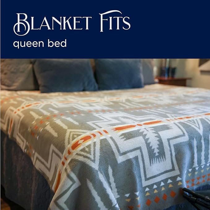 Beacon Blankets Southwestern Agawam Design Throw - 90" x 90" Blanket Only - Premium Plush Blanket Can be Used for Queen or King Size Bed