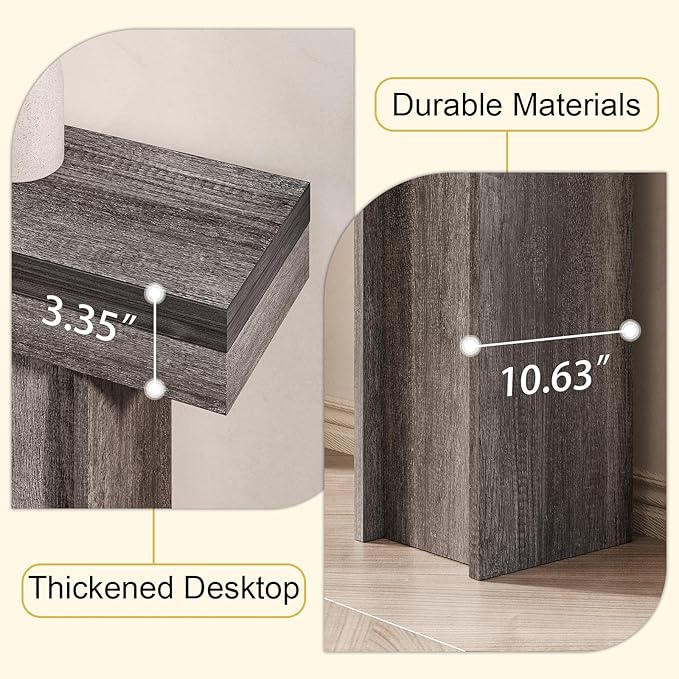 55Inch Farmhouse Console Table,Wooden Rectangular Sofa Table Behind The Couch,Entryway Console Table with Storage for Living Room, Hallway,Entrance (Grey)