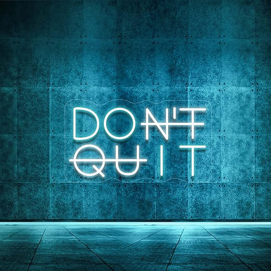 Don't Quit LED Neon Sign for Wall Decor, DO IT Neon Lights Party Decorations, USB Powered Switch LED Neon Lights Adjustable for Office, Gym, Man Cave, Gamer Room Decor