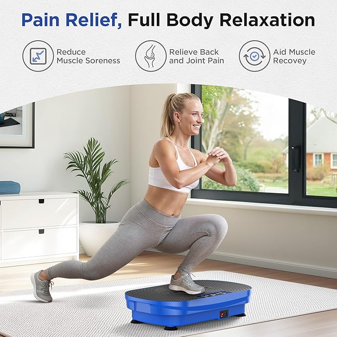 FEIERDUN Vibration Plate Exercise Machine, Vibration Plate for Lymphatic Drainage, Power Plate Vibration Platform for Weight Loss, Toning & Wellness