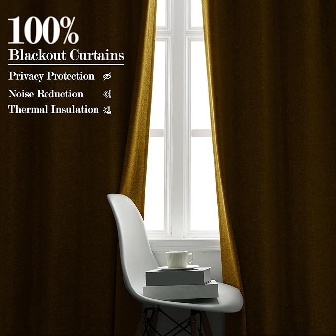 Full Blackout Privacy Curtains, 240 Inch Extra Wide Linen Blend Drapes, Pinch Pleat Window Drapery for Room Divider Storage/Space Room Separation, 1 Panel, W 240" x L 102", Yellow