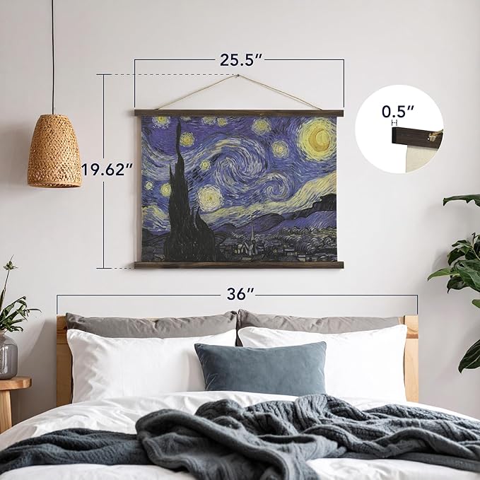 American Art Decor The Starry Night Over the Rhone Tapestry Wall Art by Vincent van Gogh
