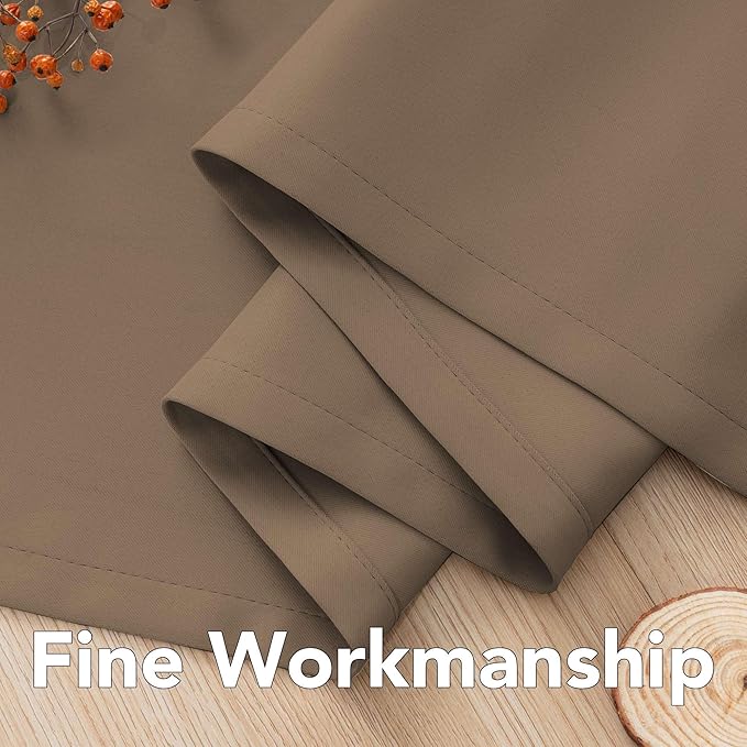 H.VERSAILTEX Blackout Curtains 84 inches Long for Living Room Thermal Insulated Room Darkening Window Treatment Panels Drapes Light Reducing Curtains for Bedroom, 2 Panels, 52" W x 84" L, Macchiato