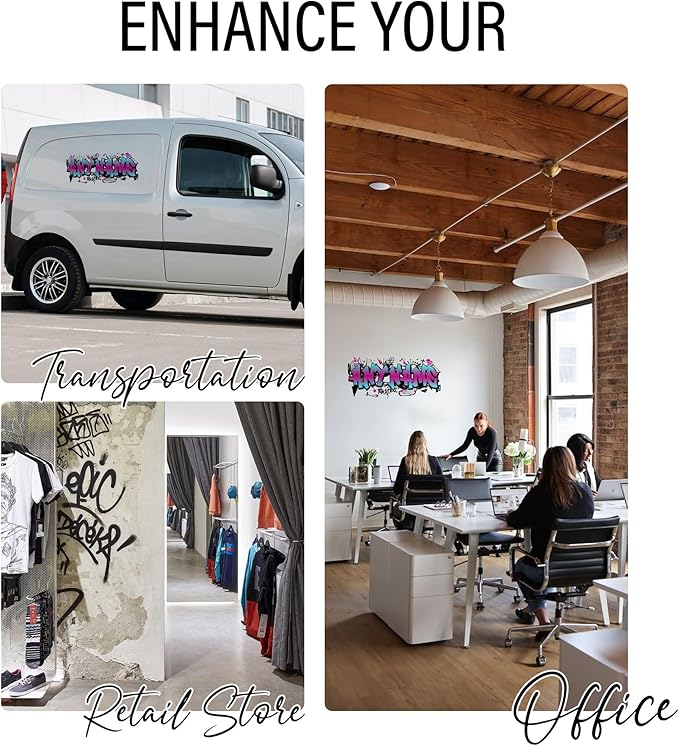 Custom Graffiti Wall Decal Personalized Graffiti Name Fitness Gym Workout Room Wall Decals and Stickers for Nursery, Room Walls Decor, Peel & Stick Name Decals for Walls