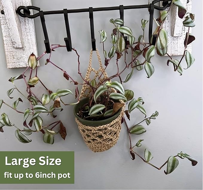 2PK Wall Planters for Indoor Plants, Macrame Plant Hanger | Wall Planter, Plant Hanger, Hanging Planter (2PK, for 6 inch Pot)