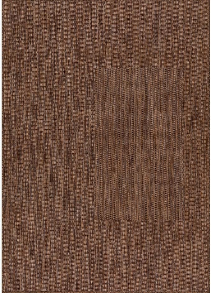 CAMILSON Outdoor Rug 5x7 Modern Area Rugs for Indoor and Outdoor Patios and Porches - Waterproof, Washable, Non-Shedding, Easy-to-Clean Outside Carpet (5 x 7, Solid - Gold)