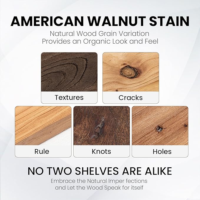 Fun Memories 72 Inch Floating Shelves for Wall, Elm Wood Floating Shelves for Home Décor, Wall-Mounted Display Shelves with Heavy-Duty Bracket, Long Floating Shelf for Kitchen, Living Room, Natural