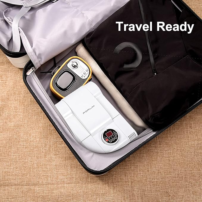 FORLIM [Upgraded Temperature Control] Boot Dryer for Work Boots - Shoe Dryer with 24-Hour Delay Timer, Portable Glove Dryer & Boot Warmer, Automatic Shut-Off Timer, Folding Design, Smart Panel, White