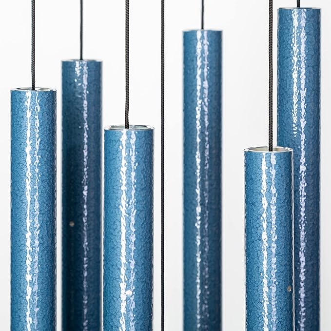 Corinthian Bells by Wind River - 30 inch Sky Blue Wind Chime for Patio, Backyard, Garden, and Outdoor Decor (Aluminum Chime) Made in The USA