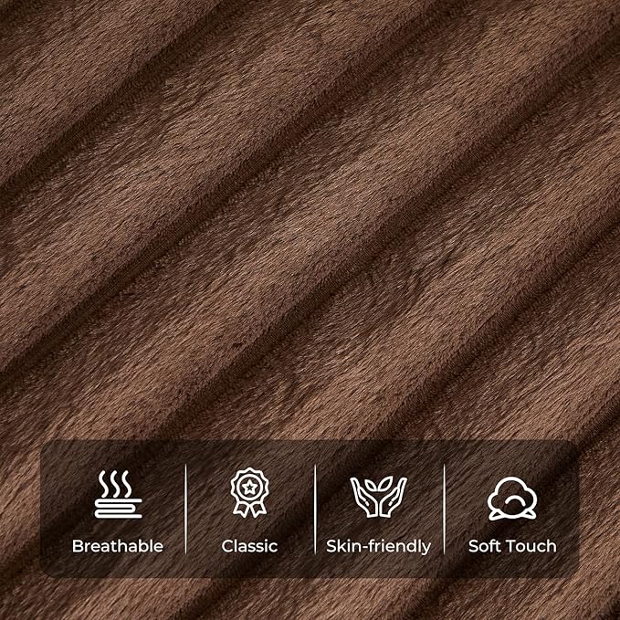 Furniliving Modern Round Ottoman, Large Size Bedroom Ottoman Footstool Round Ottomans Stool for Living Room, Bedroom, Makeup Room, Brown, Faux Fur