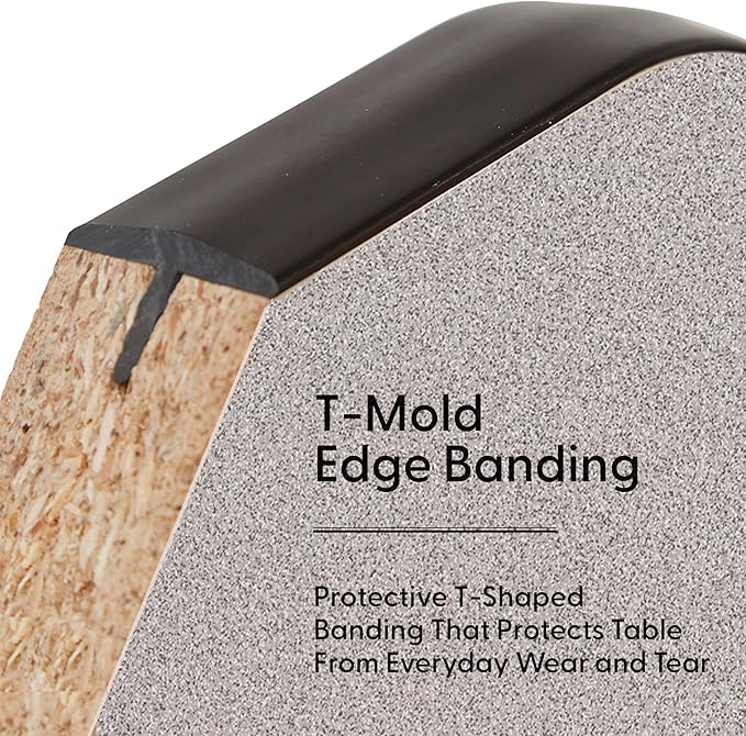 FDP Rectangle Activity School and Classroom Kids Table (30 x 72 inch), Chunky Toddler Leg, Adjustable Height 15-24 inches - Gray Top and Black Edge