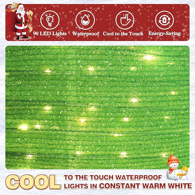 36 Inch Pop-Up Christmas Ball with 90 LED Lights for Outdoor Xmas Decor, 3-Piece Pre-Lit Iridescent Christmas Ball Ornaments Decor with Base, Outdoor 3D Glittered Standing Holiday Display