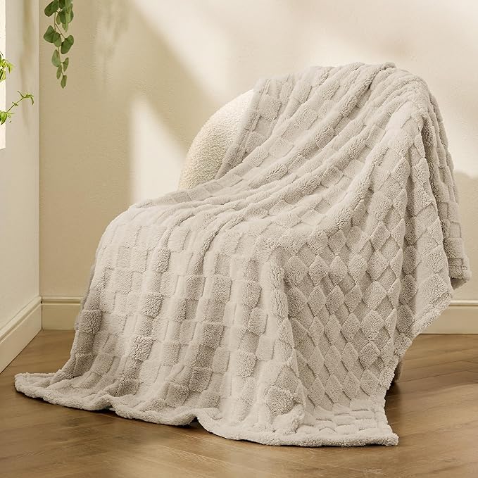 Bedsure GentleSoft Light Brown Throw Blanket for Couch - Super Soft Cozy Blankets Gifts for Women Men Girls, Cute Small Fleece Throws for Bedroom Home Decor, 50x70 Inches