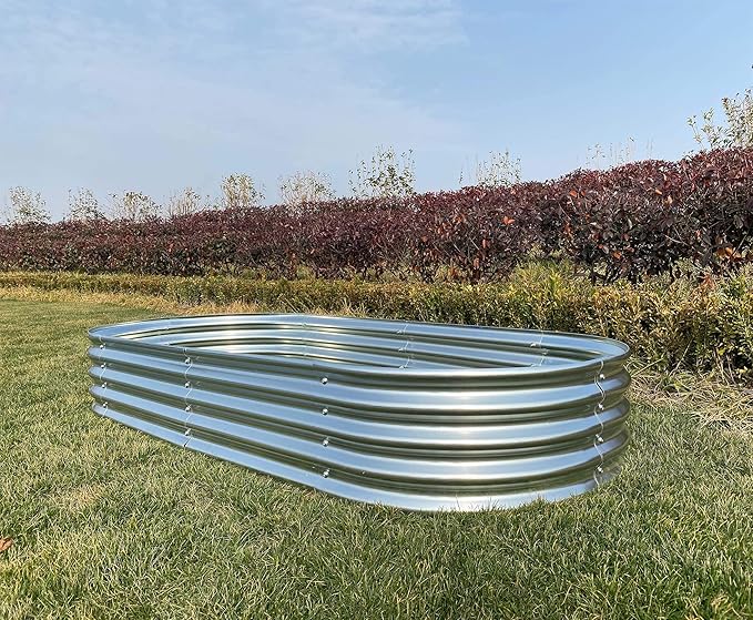 9' x 3' Metal Oval Raised Garden Bed Planter (2 PK)