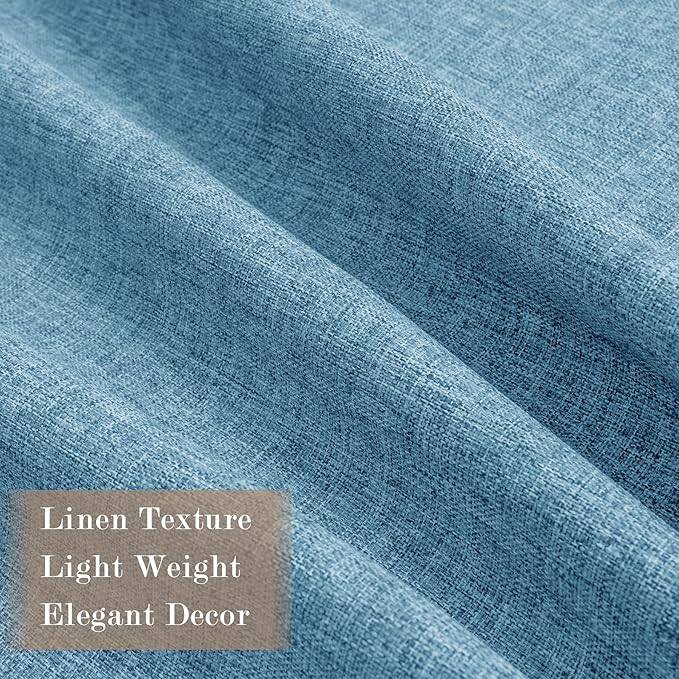 120" Wx108 L Linen Room Divider Drapes for Doorway/Glass Window/Sliding Door/Patio, Extra Wide Pinch Pleated Full Blackout Curtains for Girls Boys Teen Kids Room, 1 Panel, Blue