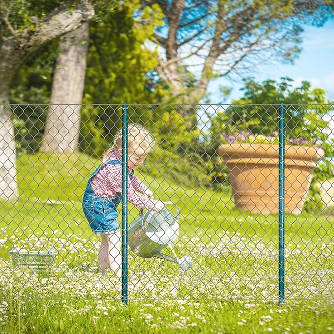 ARIFARO Fence Posts 5 Feet Sturdy Duty Metal Fencing Fencing Poles, Pack of 10, No Dig Garden T Post for Wire Fencing Steel Poles for Yard, Outdoor Wire