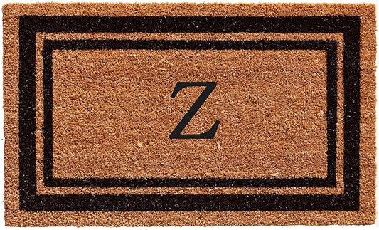 Calloway Mills 152963672Z Black Border 36" x 72" Monogram Doormat Letter (Z)