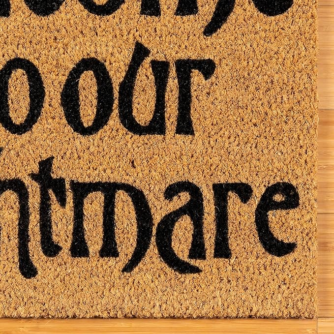 Gertmenian Nightmare Before Christmas Coir Doormat - 2x3 Welcome Mat (2-Pack), Ideal for High Traffic Areas in Front Door, Garage, Entryway - Welcome Nightmare/Jack & Sally, 80005