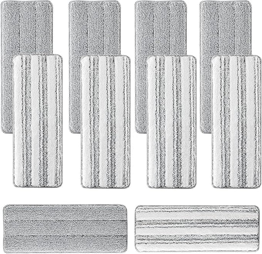 10Pcs Joymoop Mop Replacement Pads, 13 * 4.9'' Universal Mop Pads Mop Head Refills Washable Wet Mop, Compatible with Most 11-13” Size Mops