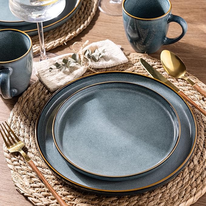 GBHOME Ceramic Coffee Mugs Set of 4, 12oz Stoneware Coffee Mugs Set For Dad Mom Women MEN, Light Weight Ceramic Coffee Cups for Latte/Tea/Beer/Hot Cocoa, Dishwasher & Microwave Safe