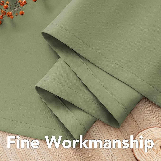 H.VERSAILTEX Blackout Curtains for Bedroom Thermal Insulated Room Darkening Living Room Curtains 84 Inch Long Grommet Privacy Protection Window Curtain Panels/Drapes for Nursery, 2 Panels, Sage