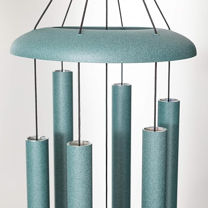 Corinthian Bells by Wind River - 36 inch Patina Green Wind Chime for Patio, Backyard, Garden, and Outdoor Decor (Aluminum Chime) Made in The USA
