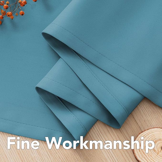 H.VERSAILTEX Premium Blackout Thermal Insulated Room Darkening Curtains for Bedroom/Living Room - Classic Grommet Top (2 Panels, Storm Blue, 52 Inch by 96 Inch)