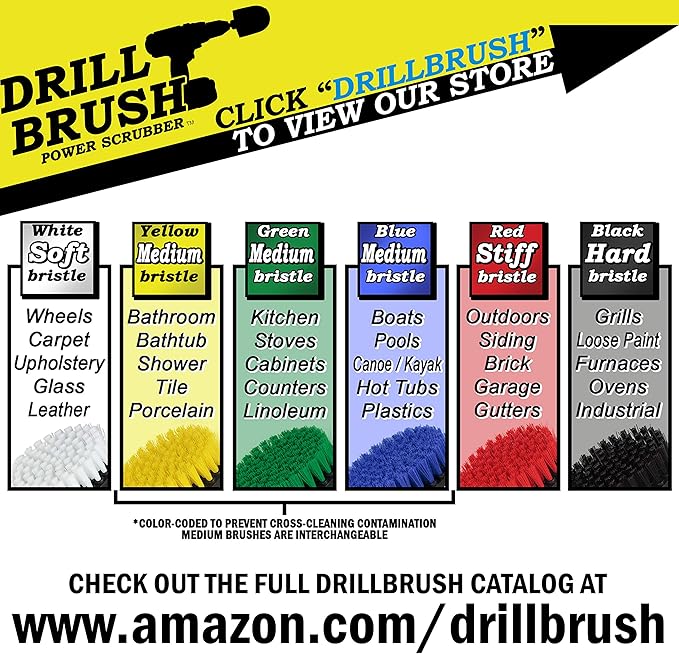 Cleaning Supplies - Kitchen Accessories - The Ultimate Kitchen Drill Brush Attachment Kit - Crock Pot - Cast Iron Skillet - Countertops - Cooktop - Oven - Sink - Backsplash - Trash Can – Flooring