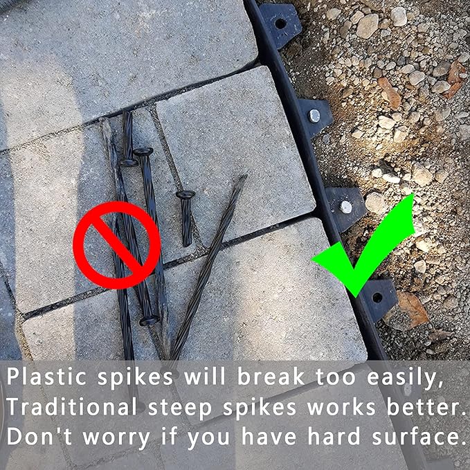 50/100/150 Pack 6" Solid Galvanized Non-Rust Metal Garden Stakes Spiral Landscape Edging Anchors for Paver Edging, Gardening, House Construction, etc (100)