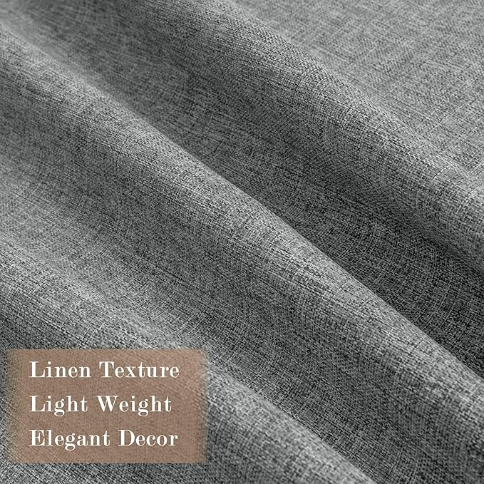 120" Wx102 L Linen Room Divider Drapes for Doorway/Glass Window/Sliding Door/Patio, Extra Wide Pinch Pleated Full Blackout Curtains for Girls Boys Teen Kids Room, 1 Panel, Mid Grey