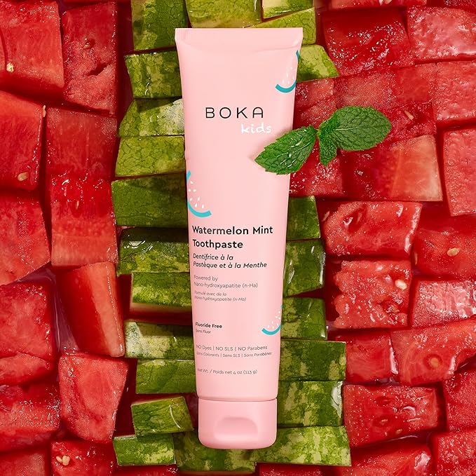 Boka Fluoride Free Toothpaste Nano Hydroxyapatite Toothpaste - Watermelon Mint Flavor, 4 oz 3Pk US Manufactured