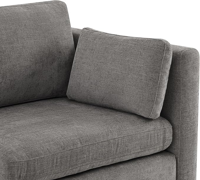 CHITA Oversized Modular Cloud Sectional Fabric Sofa Set, FSC Certified U Shaped Couch Reversible Chaise Modular Sectional Couch, 112 inch Width,5 Seat Modular Sofa Includes 2 Storage Ottomans, Grey