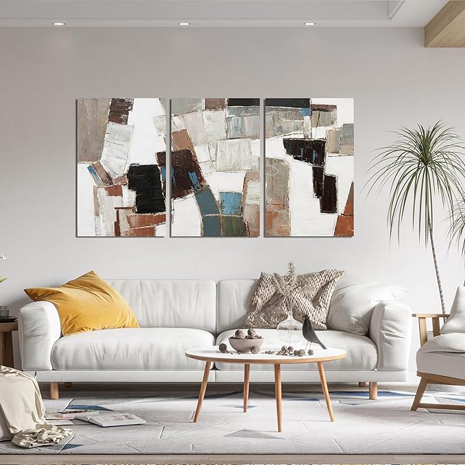 Canvas Wall Art Decor Large Wall Art Pictures for Living Room Abstract Colorful Wall Art Decor Artwork for Walls Abstract Canvas Art Wall Decor Art Work For Room Office Home Wall Decor 24" X 36" *3pcs