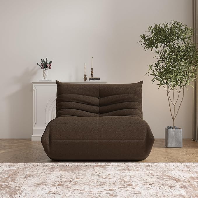 Bean Bag Chair, Memory Foam Bean Bag Sofa Large Bean Bag Chair for Adults, Bean Bag Chairs for Teens with High Density Comfortable Foam, Bean Bag for Living Room, Bedroom (Coffee)