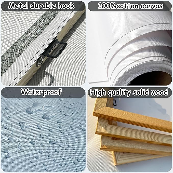 AJAZIKO Blue Abstract Wall Art Modern Art Wall Decor Artwork For Walls Living Room Large Painting Size 20x40 Office Pictures For Wall Navy Gold Contempor Decorations For Bedroom