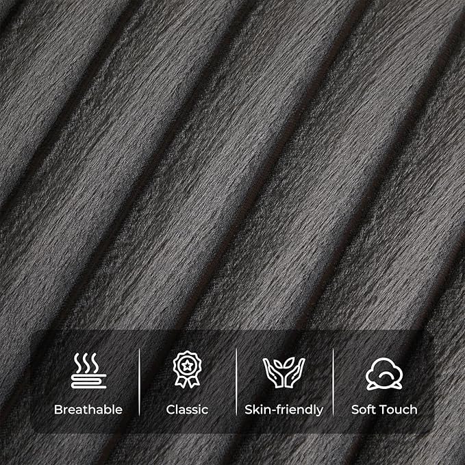 Furniliving Modern Round Ottoman, Large Size Bedroom Ottoman Footstool Round Ottomans Stool for Living Room, Bedroom, Makeup Room, Black, Faux Fur