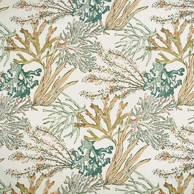 BELLEZE Modern Accent Chair for Living Room, High Back Linen Armchair with Wooden Legs, Upholstered Wingback Side Chair Padded Armrest Single Sofa for Living Room, Bedroom - Allston (Green Coral)