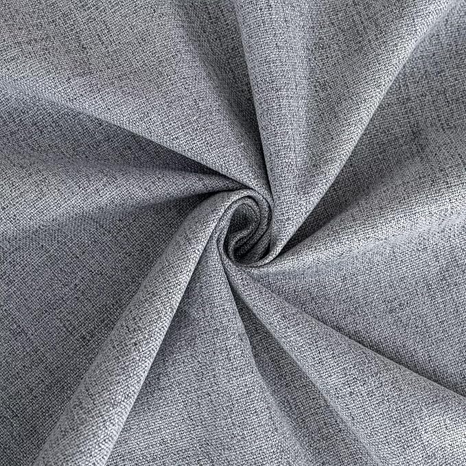 Blackout Curtains 72 Inch Length 2 Panels Set, 100% Black Out Textured Thermal Curtains, Grommet Privacy Light Blocking Drapes for Living Room Bedroom Luxury Decor(52W × 72L inch, Light Grey)