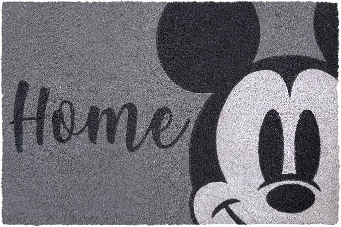 Gertmenian Disney Mouse Doormat Rug Front Door Coir Mat Indoor Outdoor Entryway Carpet, 2-Pack 20x34, Retro Mickey Home/Welcome