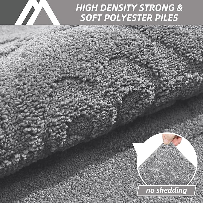 COSY HOMEER-Door-Mat-Non-Slip-Entryway-Rug 36”x60” Absorbent Welcome Mats Washable Dirt Trapper Door Mat Entrance Floor Mats for Front Back Doormats and Wet Shoes,Grey