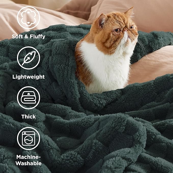 Bedsure GentleSoft Mallard Green Throw Blanket for Couch - Super Soft Cozy Blankets Gifts for Women Men Girls, Cute Small Fleece Throws for Bedroom Home Decor, 50x70 Inches