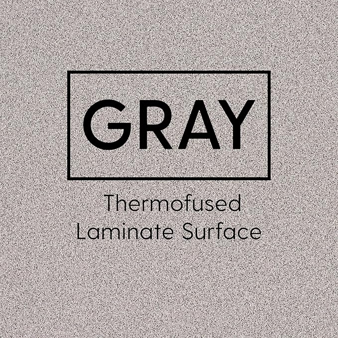 Factory Direct Partners FDP Rectangle Activity School and Classroom Kids Table (24 x 60 inch), Chunky Toddler Legs, Adjustable Height 15-24 inches - Gray Top and Navy Edge